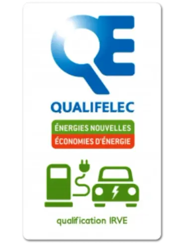 Qualifelec IRVE Logo officiel Qualifelec IRVE niveau 2 — borne de recharge